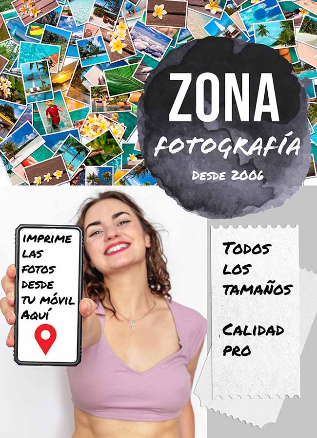 ZONA Fotografía — Imprime las fotos desde tu móvil, todos los tamaños, calidad pro
